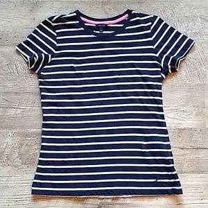 Nautica Women's Navy/White Striped Tee size Medium